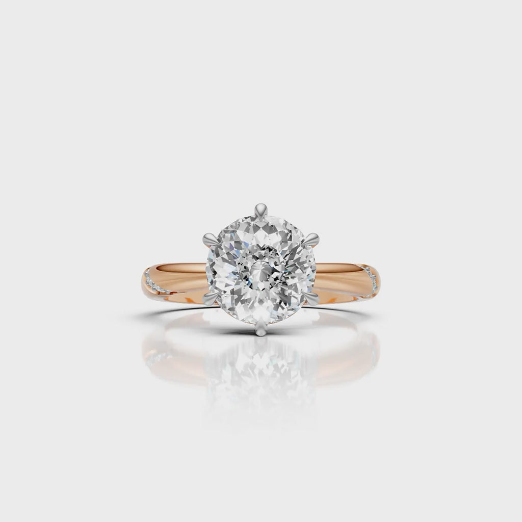 Portuguese Solitaire Split Shank Ring