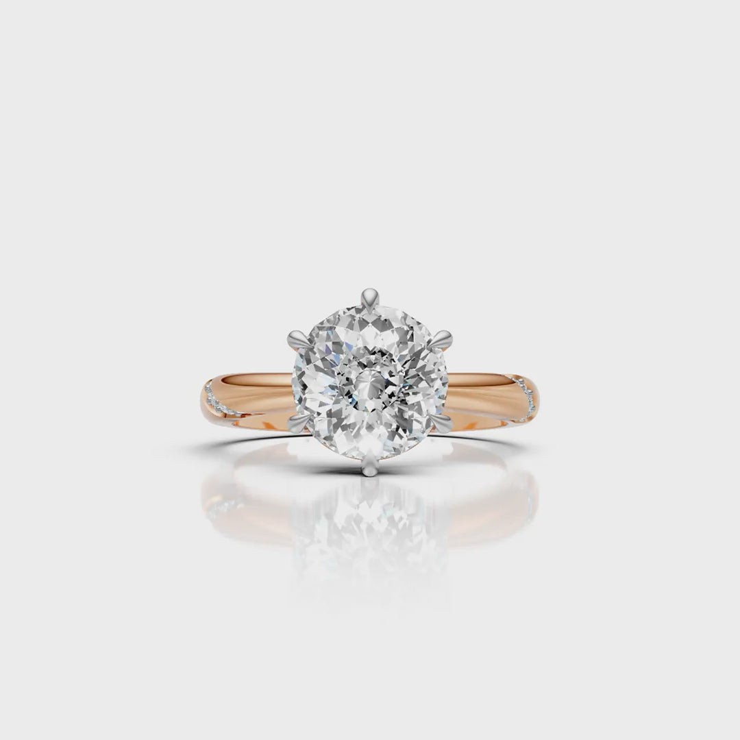 Portuguese Solitaire Split Shank Ring