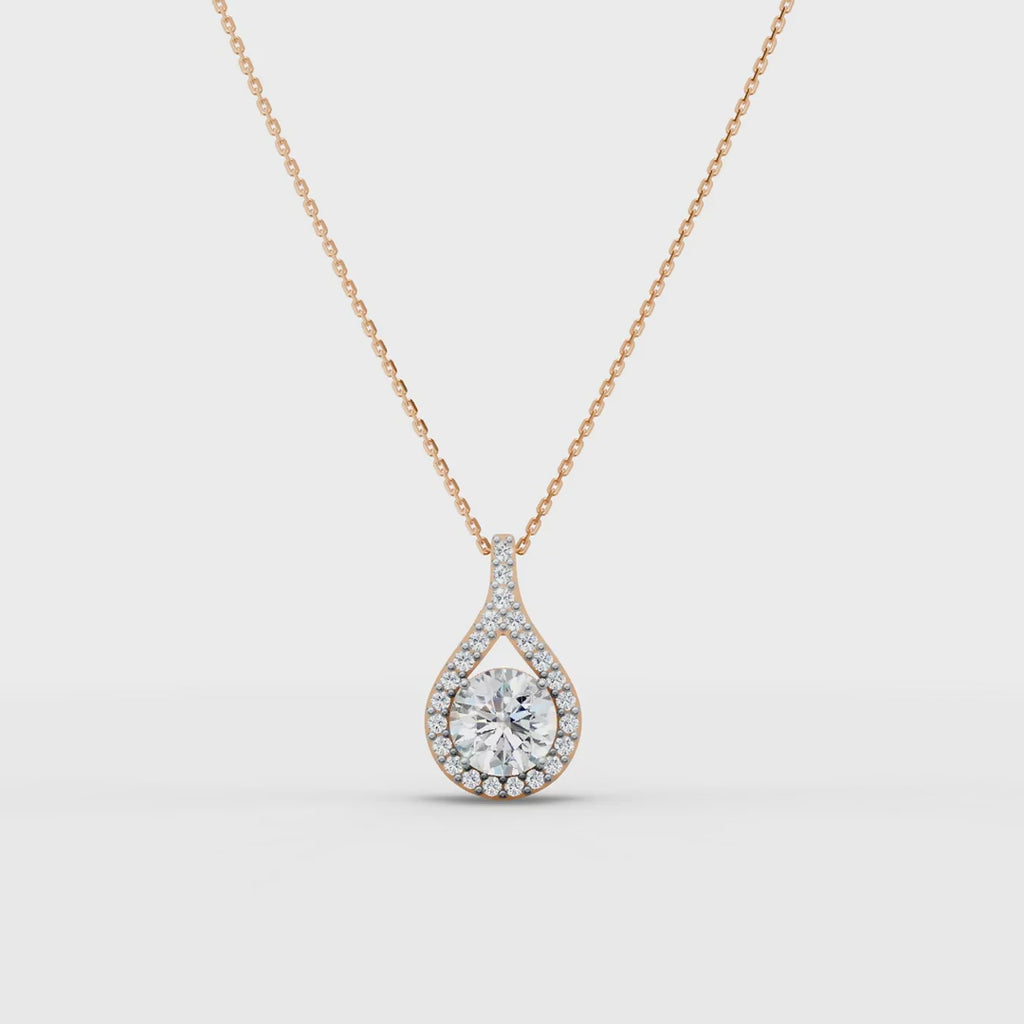 Solitaire Drop Spark Pendant