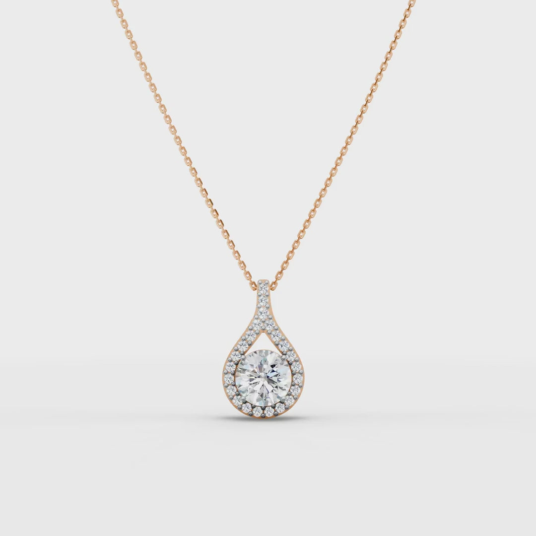 Solitaire Drop Spark Pendant