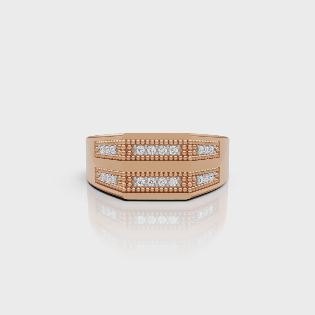 Double Line Diamond Ring