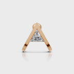 V-Shaped Triangle Diamond Stud (1 PC)