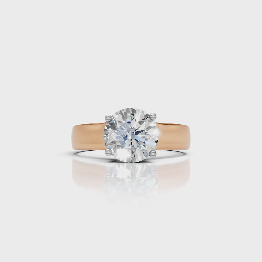 Classic Crown Solitaire Ring