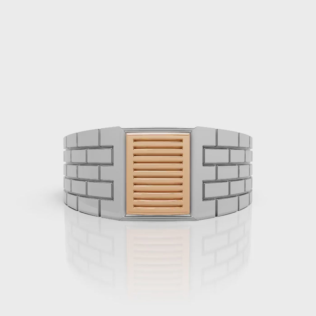Metro Block Two-Tone Ring
