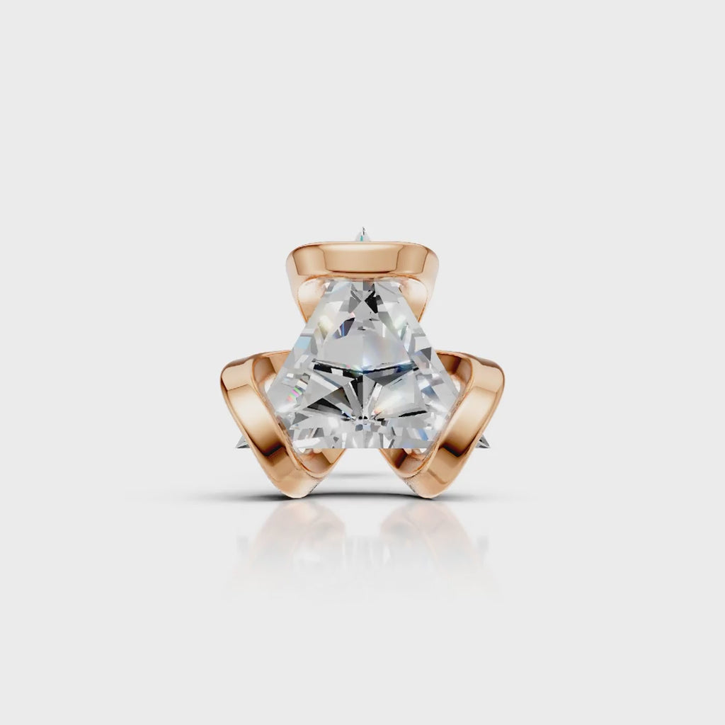 0.50 CT Triangle Cut Wrapped Stud (1 PC)