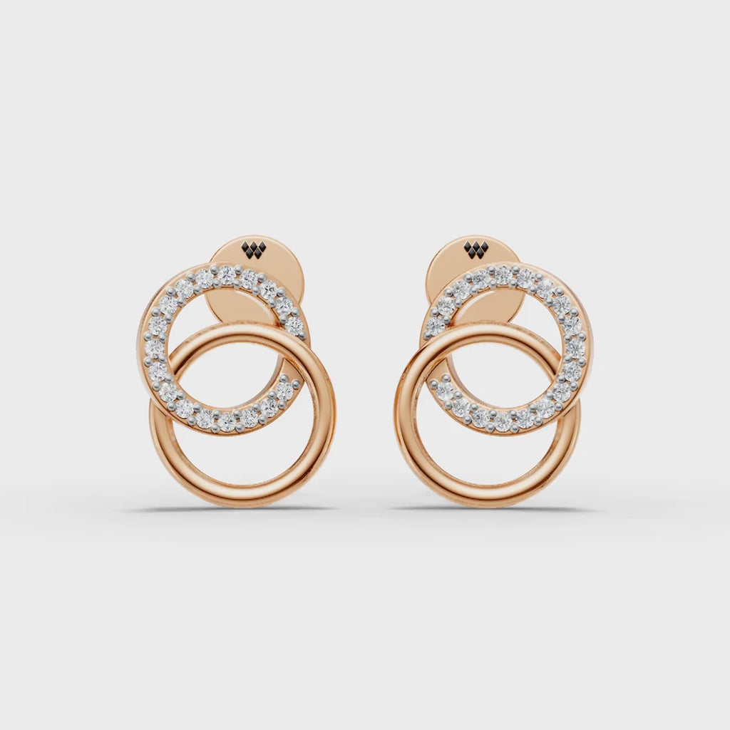 Interlocking Circle Drop Earrings (1 Pair)