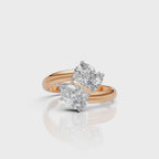 Pear Duo Moissanite Ring