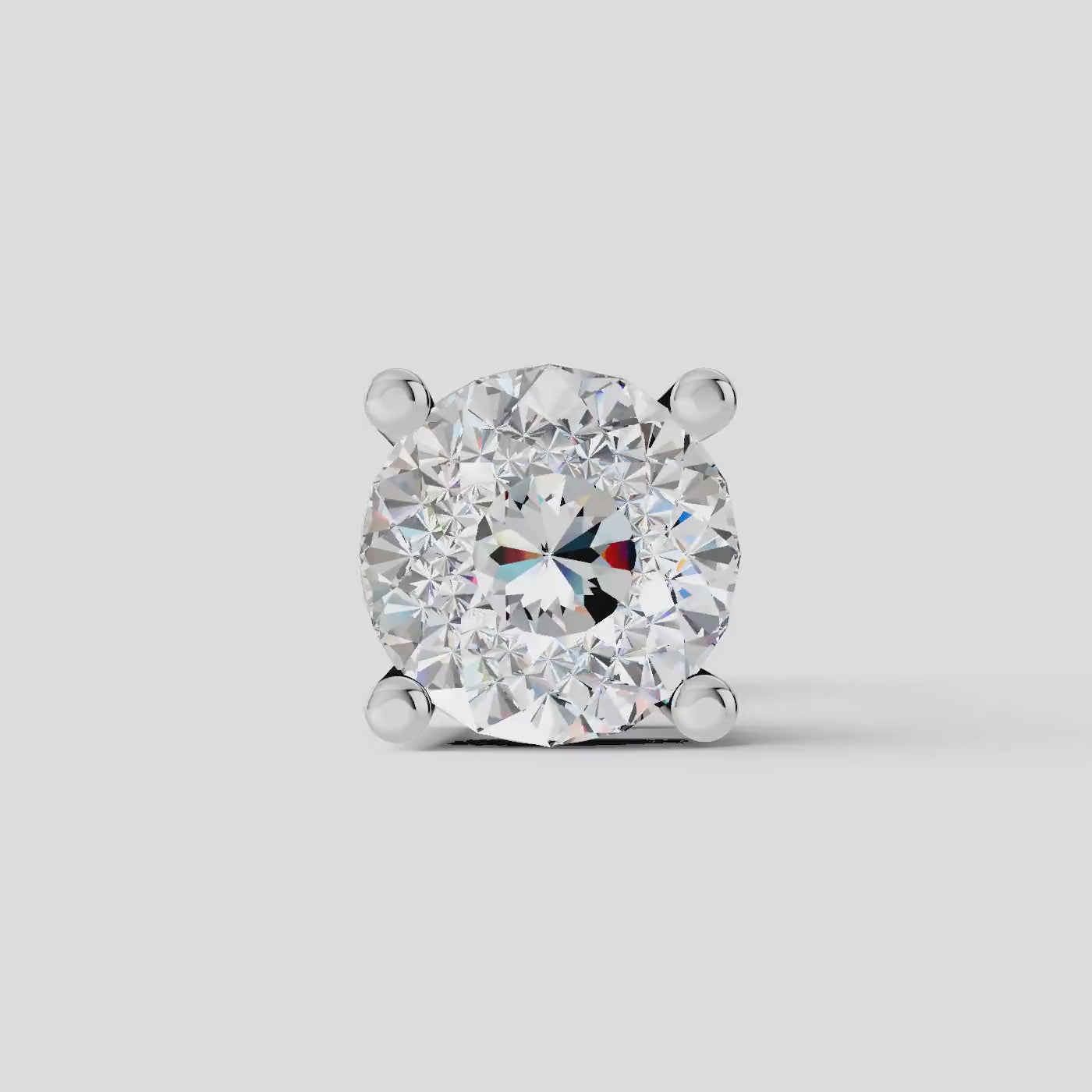 925 Silver Portuguese Cut Moissanite Diamond Earring (1 PC)