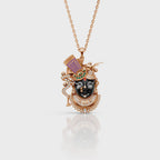 Shreenathji Pendant with Moissanite Diamonds