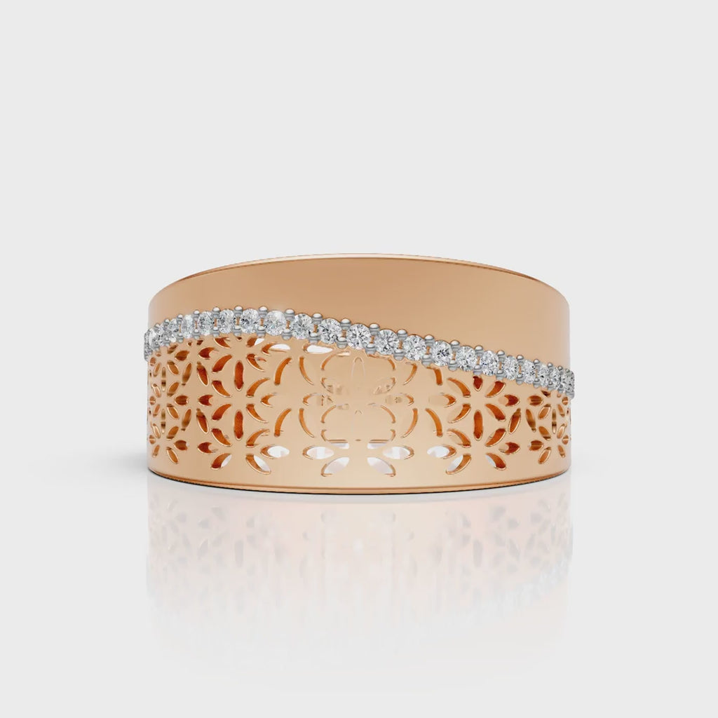 Floral Lace Diamond Ring
