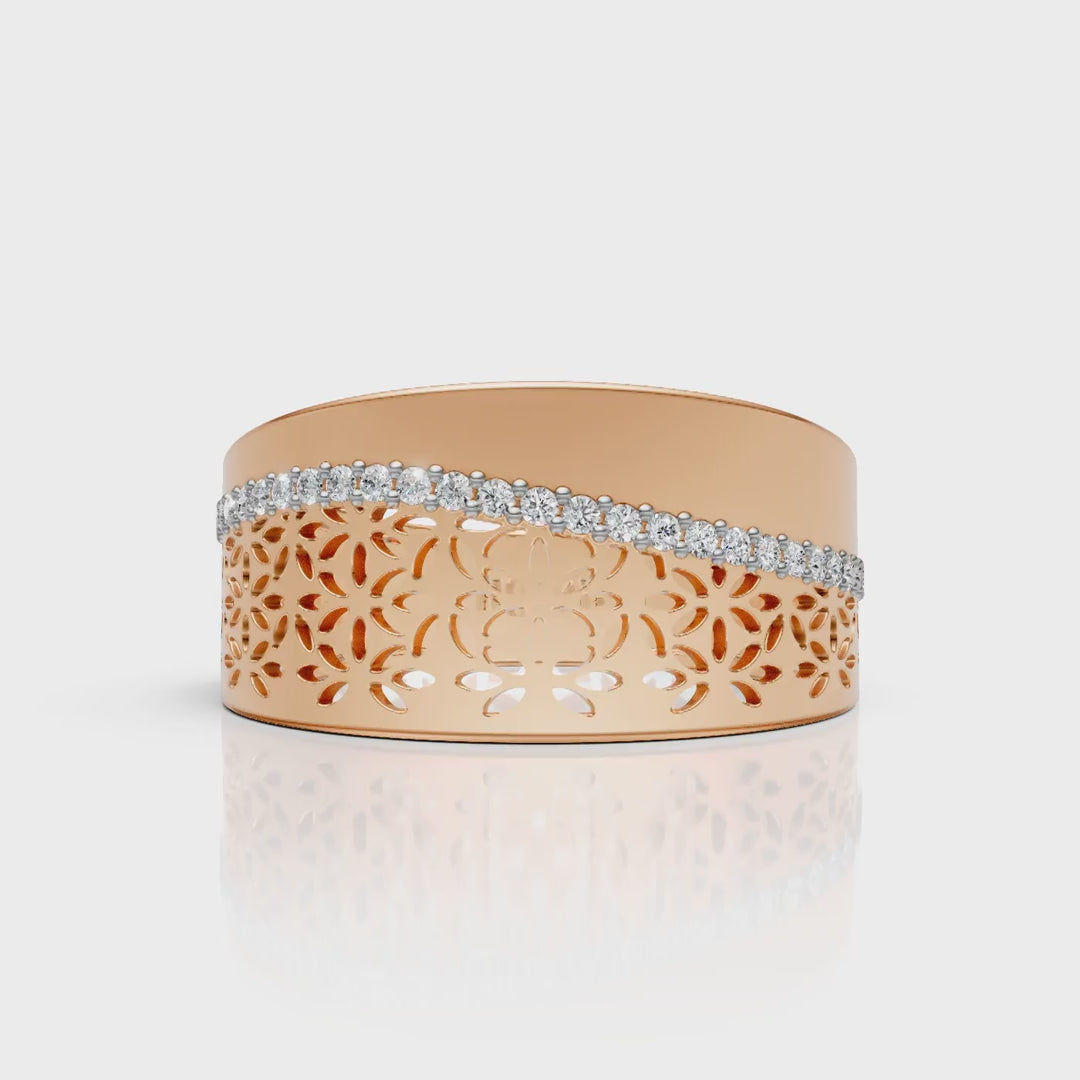 Floral Lace Diamond Ring