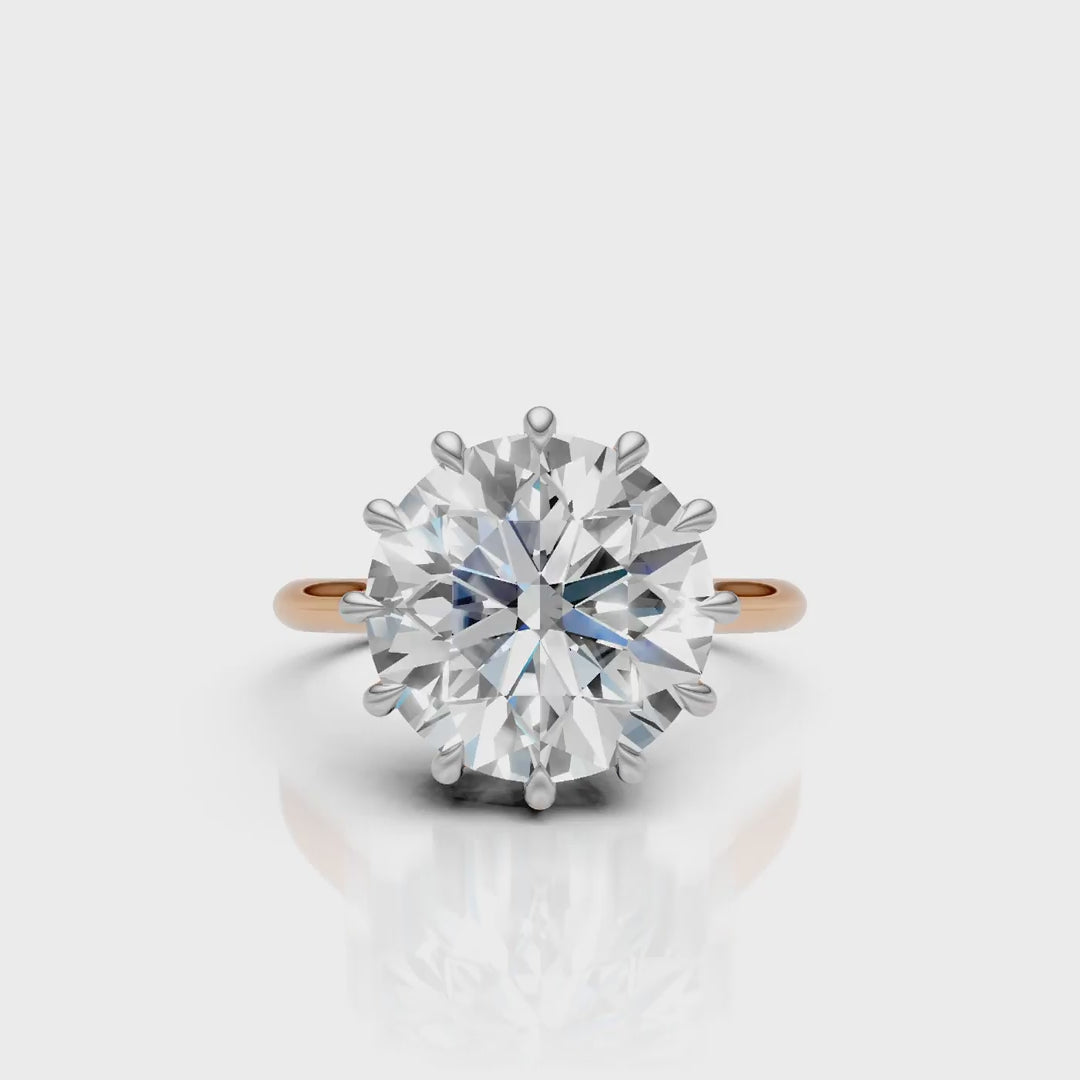 Royal Crown Solitaire Diamond Ring