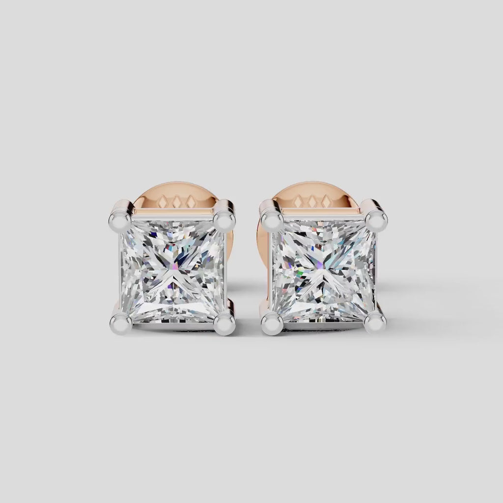Princess Shape Earrings (1 Pair)