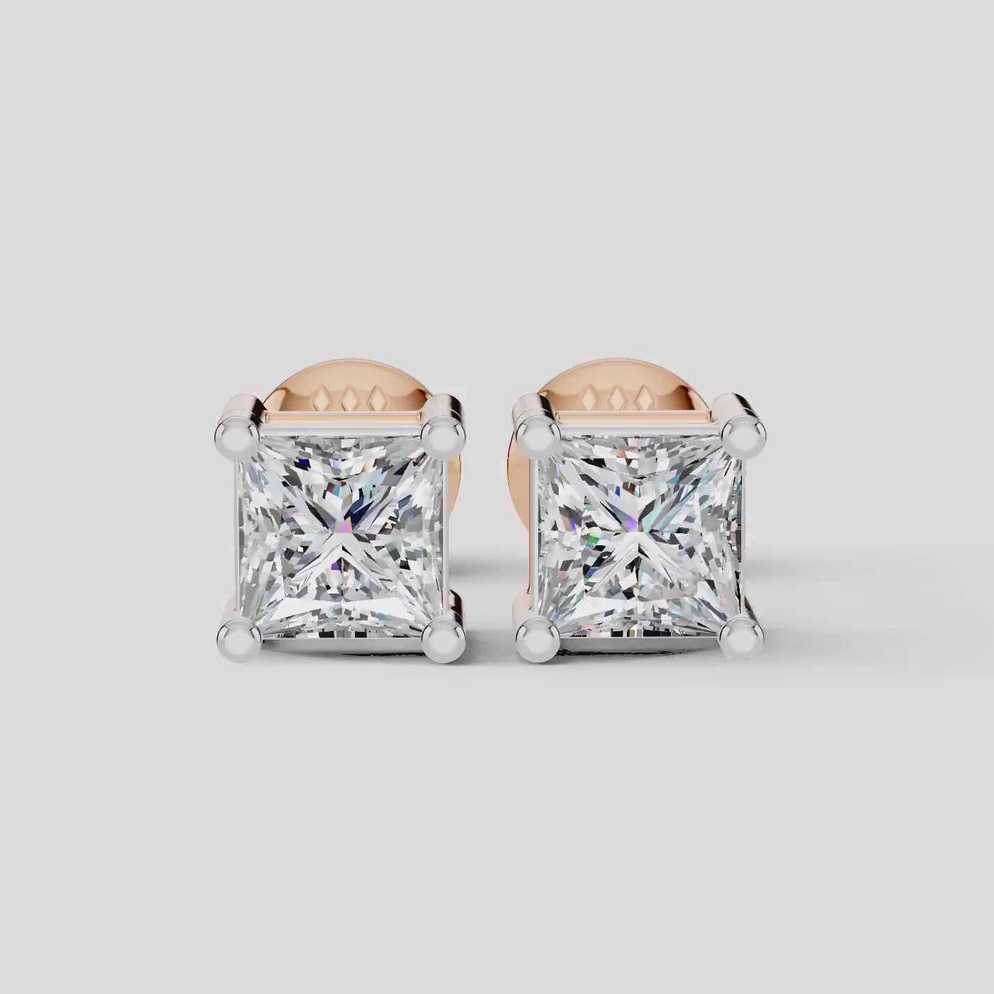 Princess Shape Earrings (1 Pair)