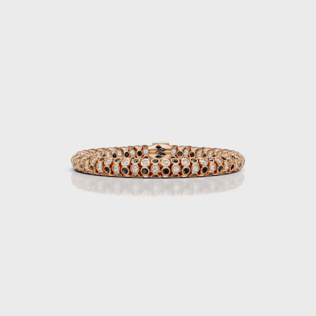 Black & White Diamond Rope Bracelet