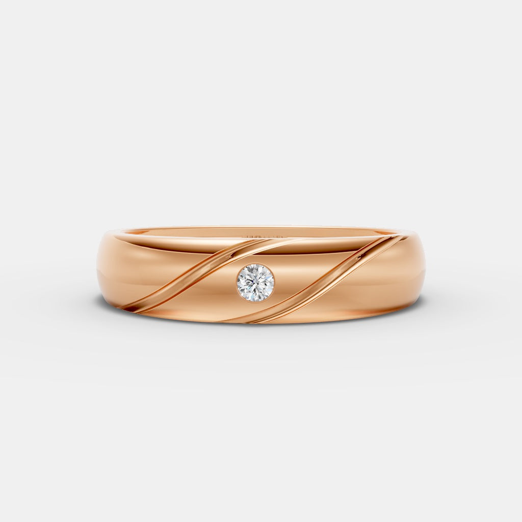 Round Solitaire Band Ring