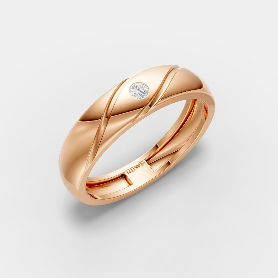 Round Solitaire Band Ring