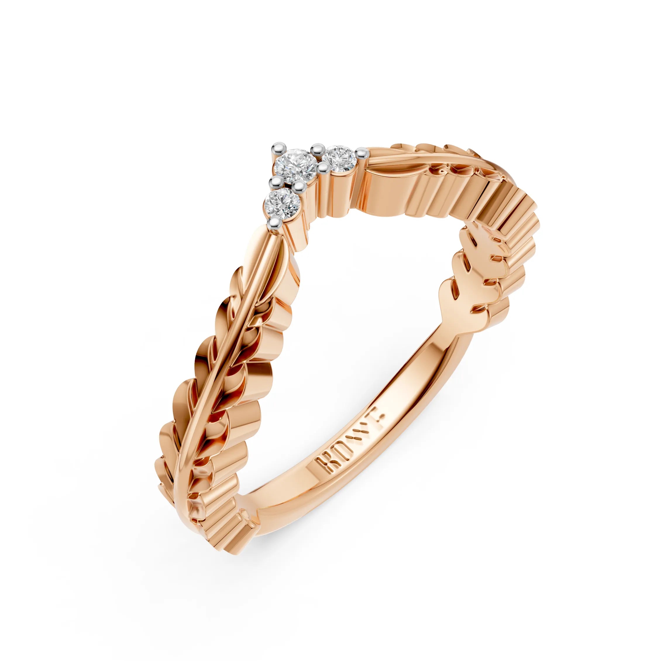 Diamond Laurel Leaf Ring