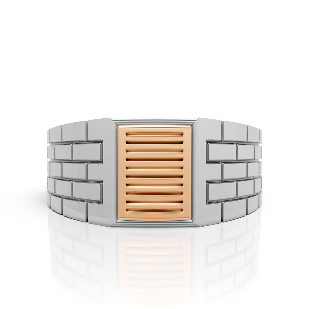 Metro Block Two-Tone Ring