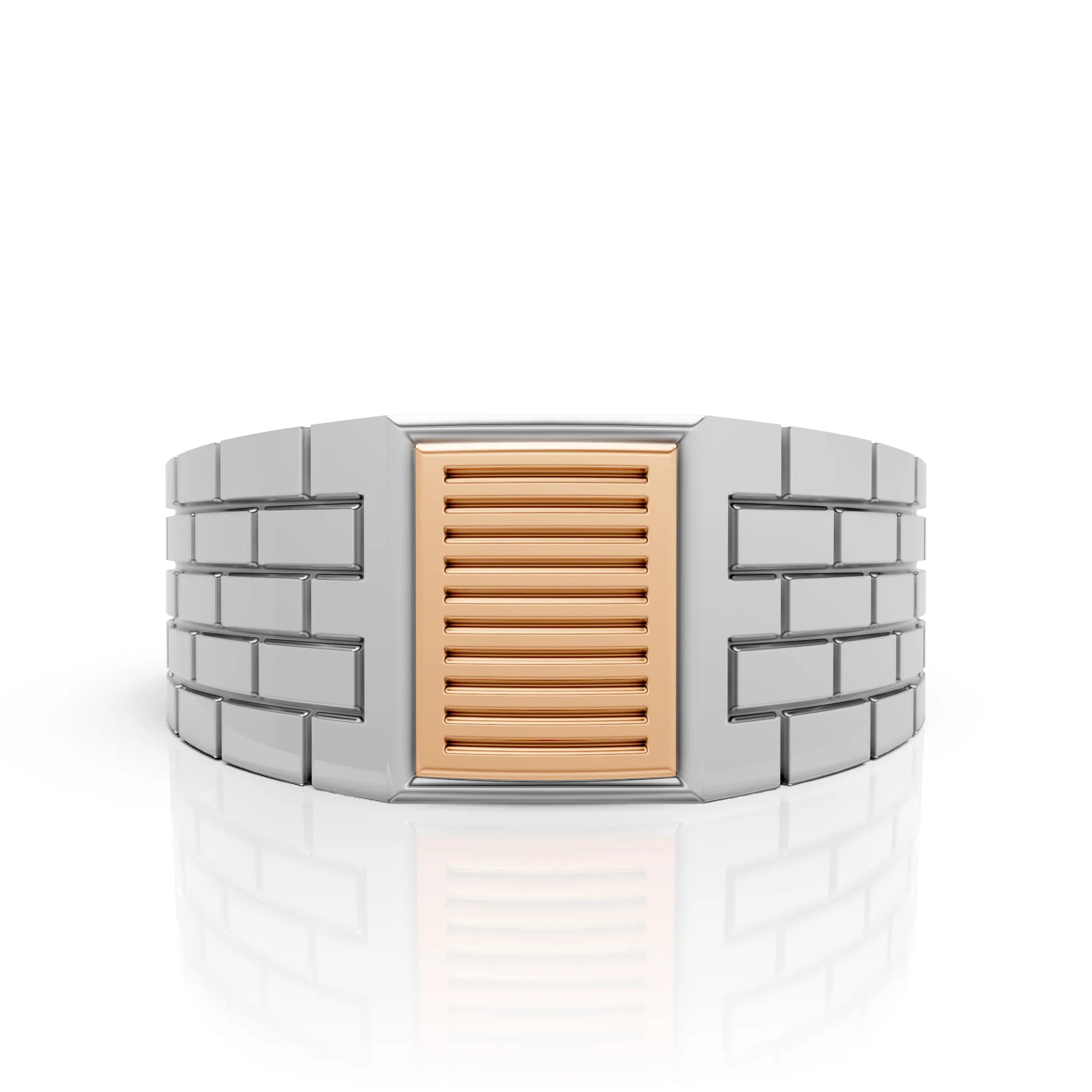 Metro Block Two-Tone Ring