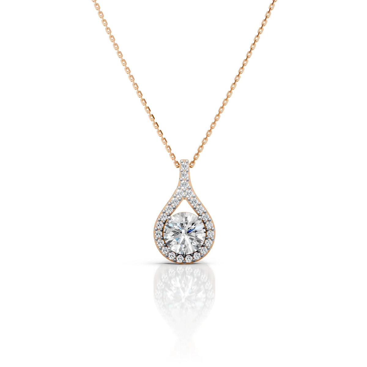 Solitaire Drop Spark Pendant