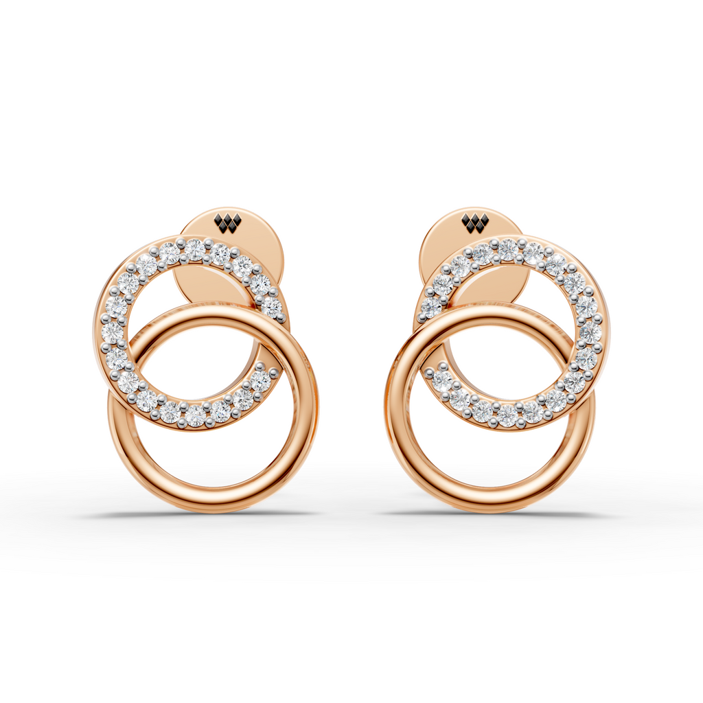 Interlocking Circle Drop Earrings (1 Pair)