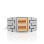 Metro Block Two-Tone Ring
