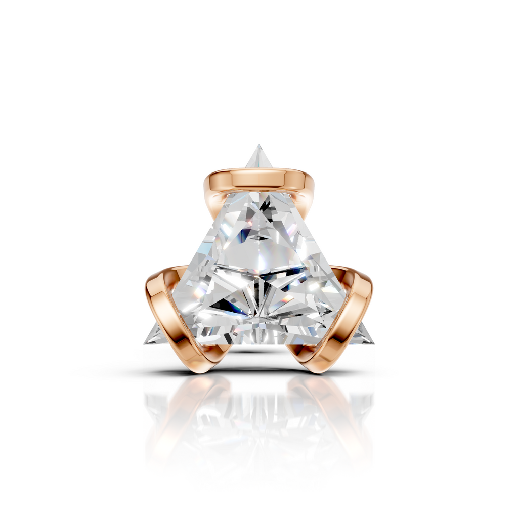 Triangle Cut Wrapped Stud