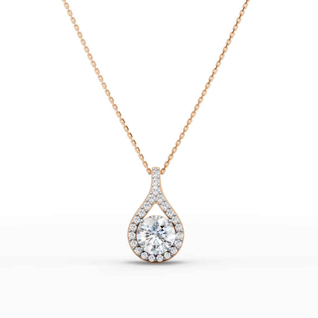 Solitaire Drop Spark Pendant