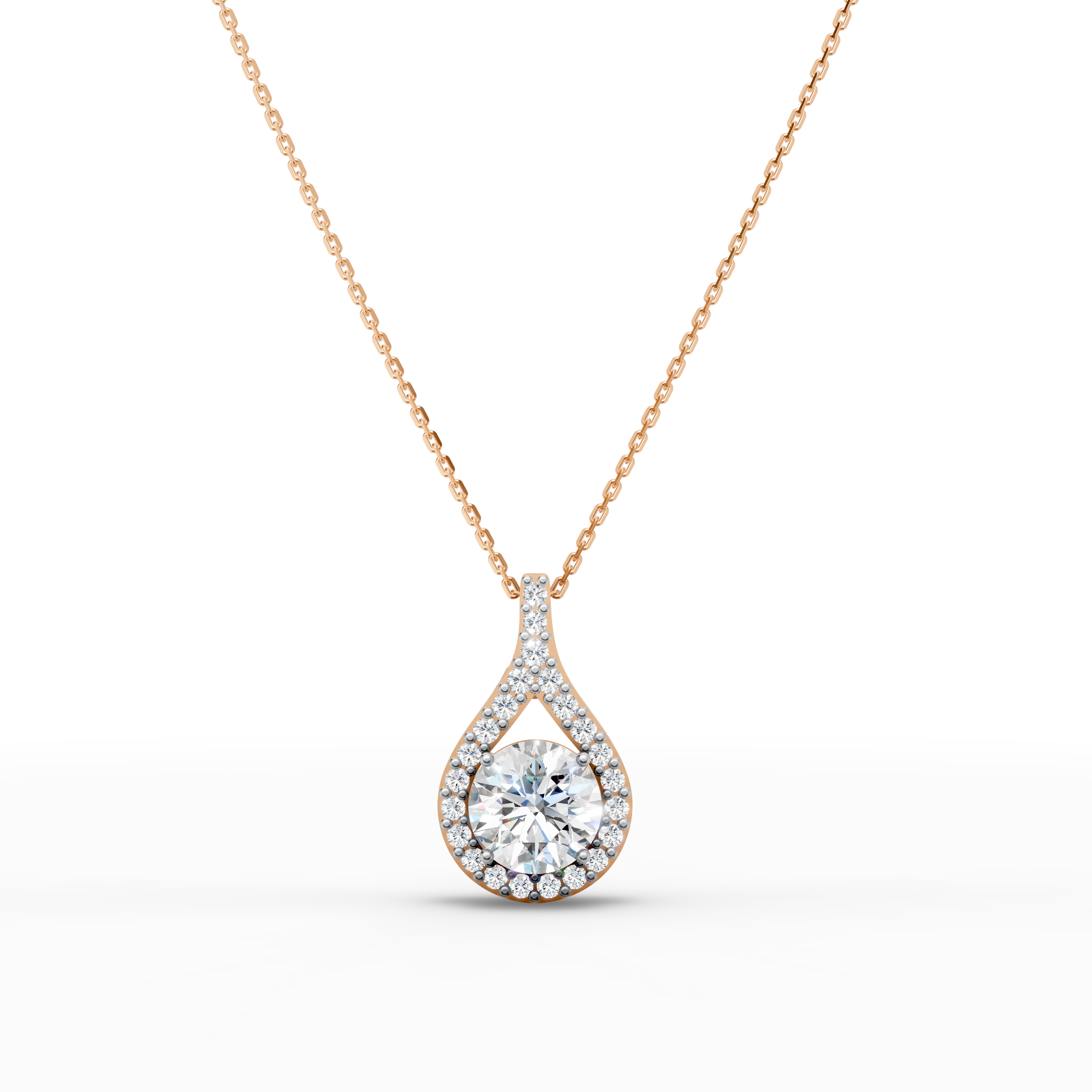 Solitaire Drop Spark Pendant