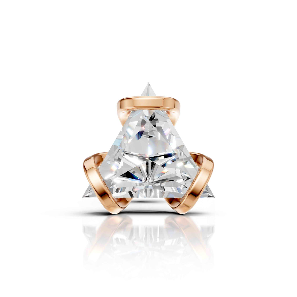 1 CT Triangle Cut Wrapped Stud (1 PC)