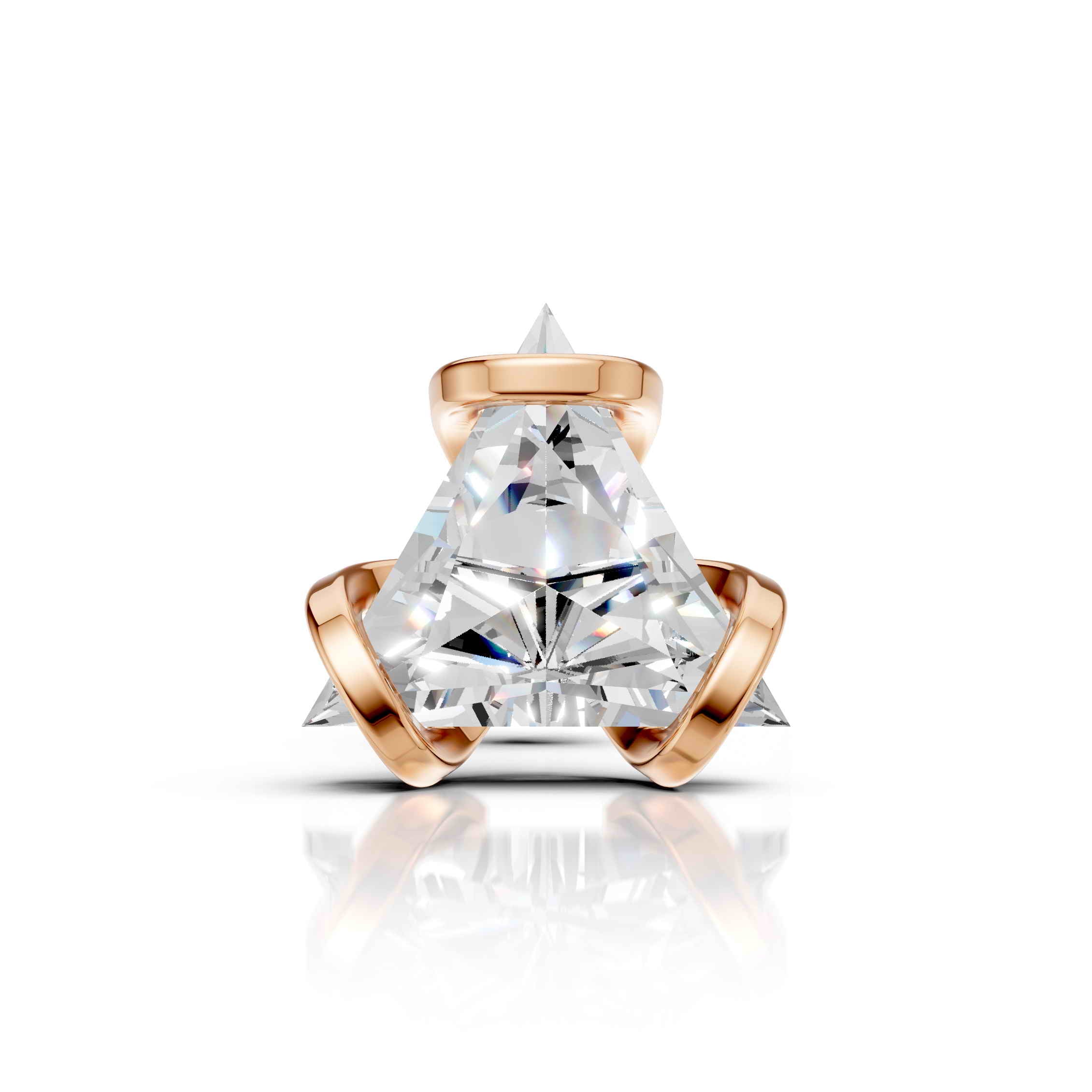 1 CT Triangle Cut Wrapped Stud (1 PC)