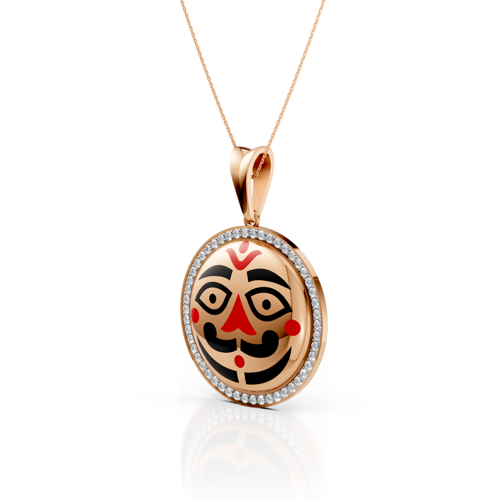 Traditional Face Pendant Necklace