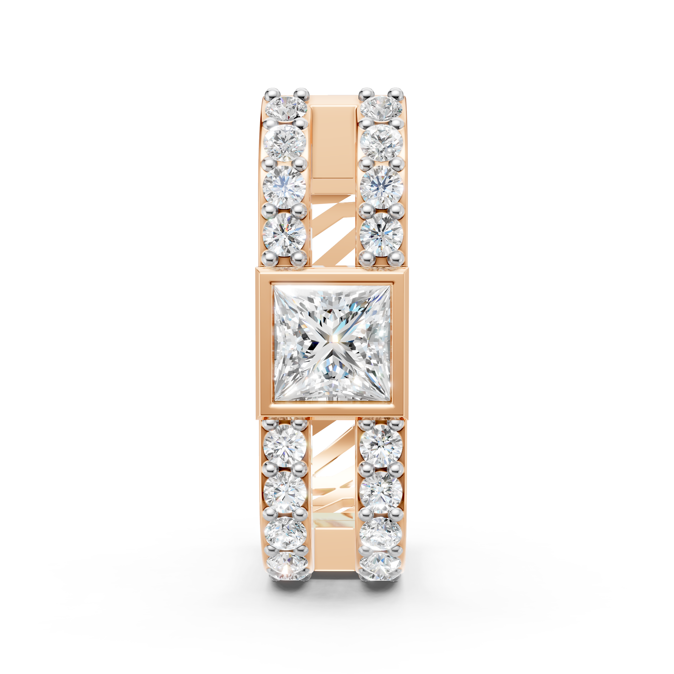 Princess Cut Bali Earring (1 PC)
