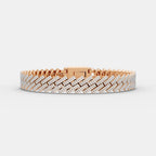 10MM Iced Full White Cuban Bracelet