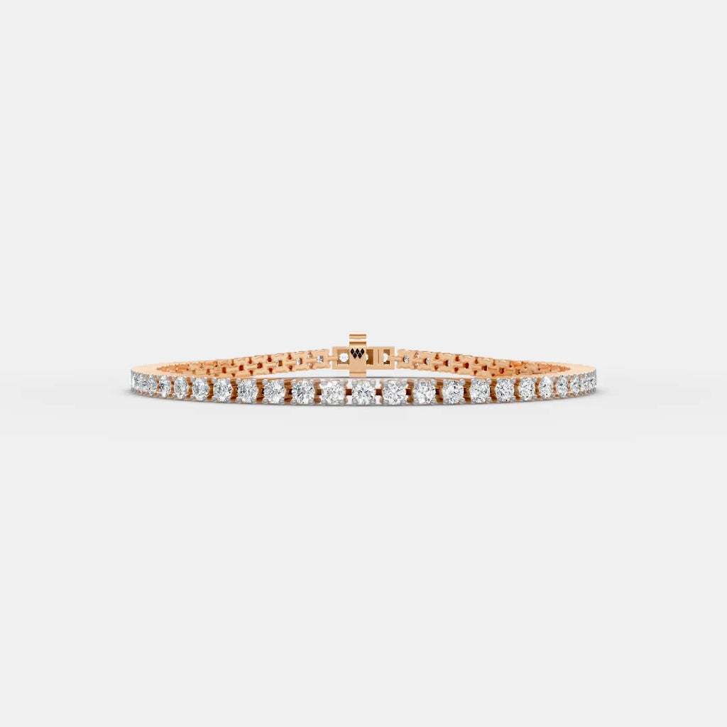 3 MM Round Shaped Tennis Bracelet