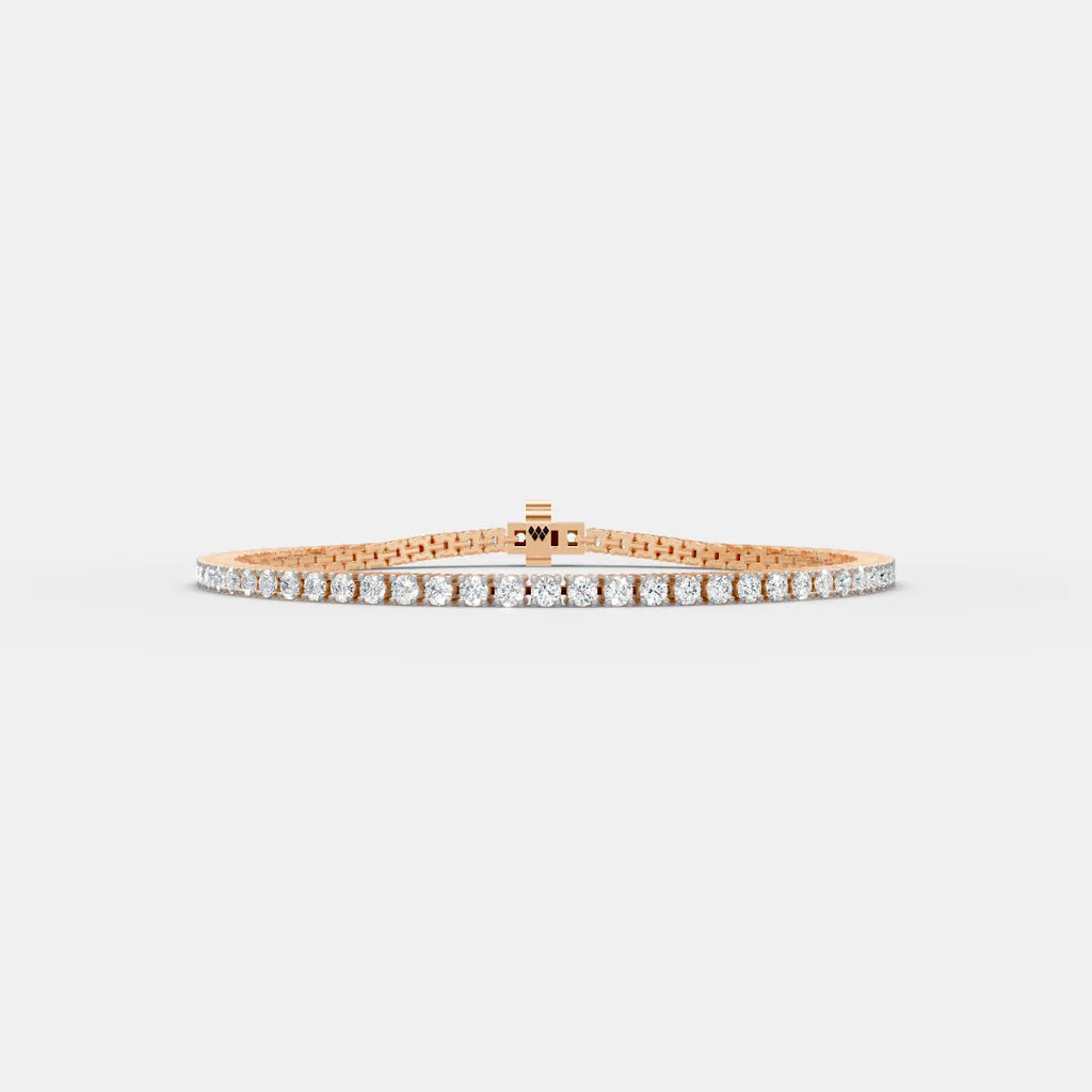2.5 MM Round Shaped Tennis Bracelet