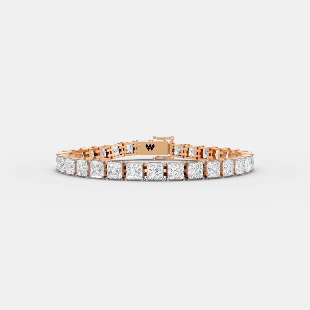 5 MM Princess Cut Tennis Bracelet (Unisex)