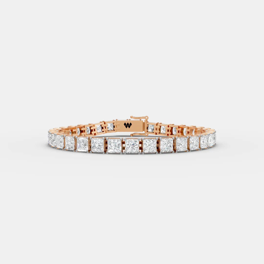 5 MM Princess Cut Tennis Bracelet (Unisex)