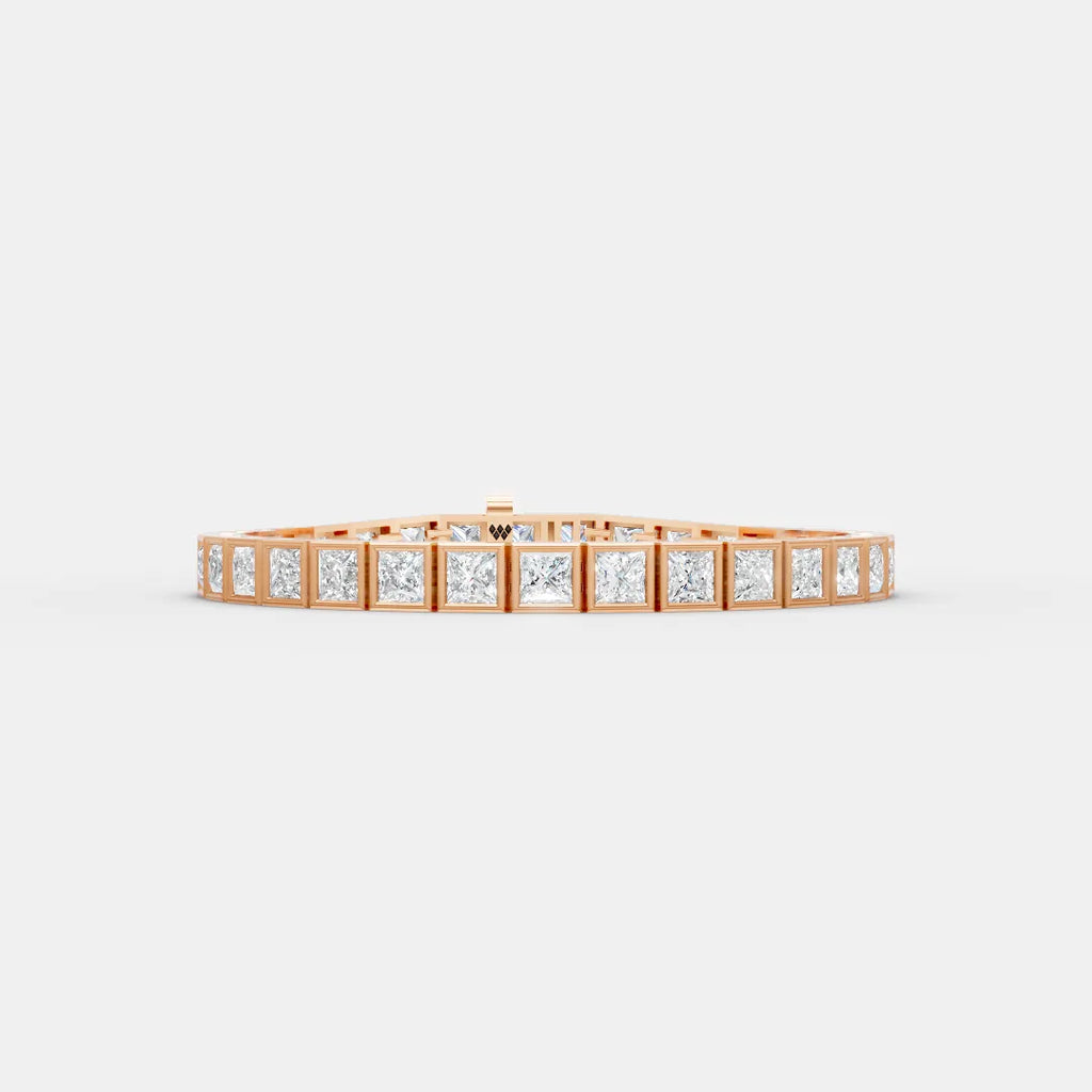 0.50 CT Princess Shaped Tennis Bracelet