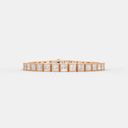 0.50 CT Princess Shaped Tennis Bracelet