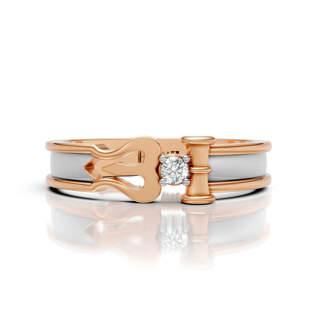 Royal Trident Solitaire Ring
