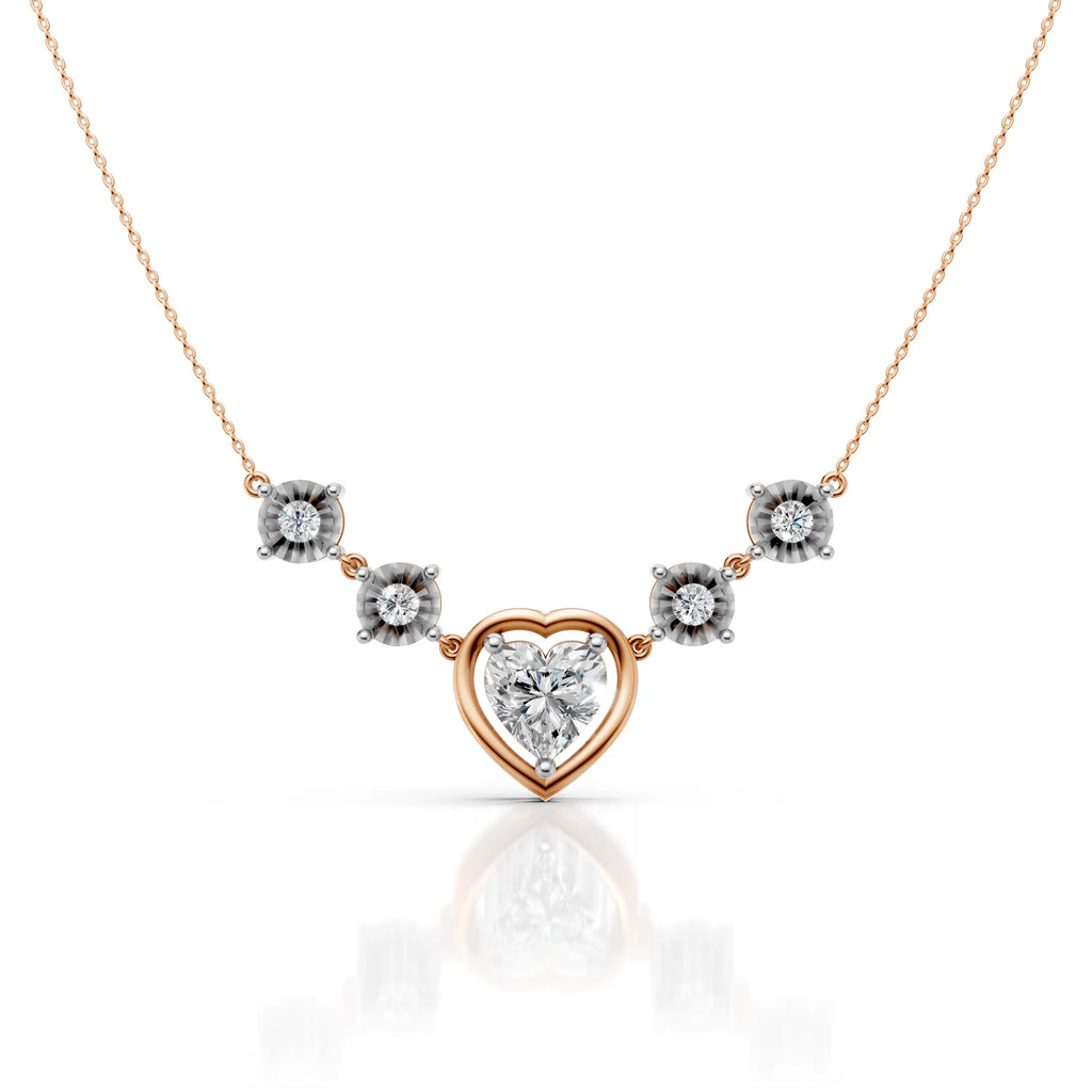 Heart Shaped Diamond Pendant
