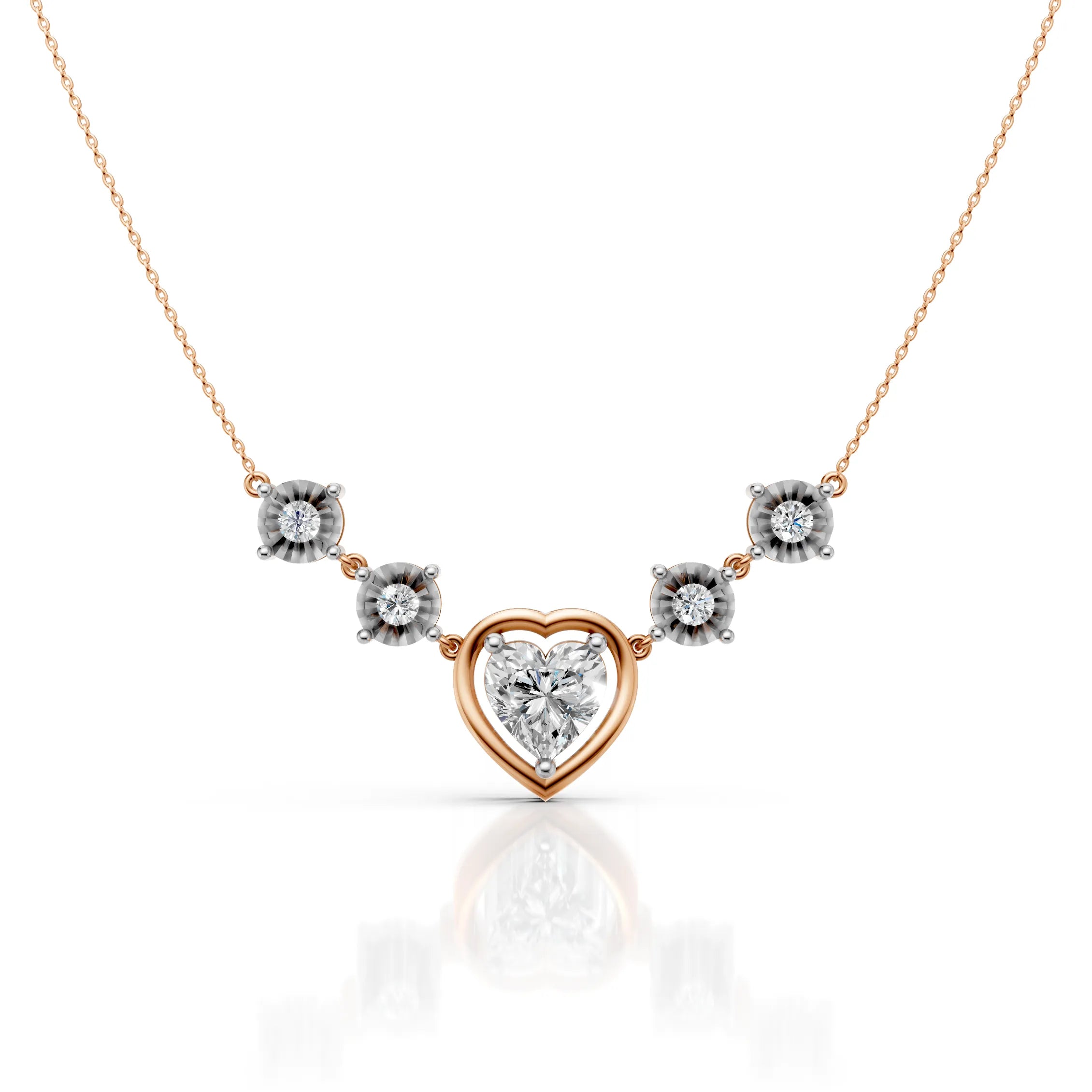 Heart Shaped Diamond Pendant