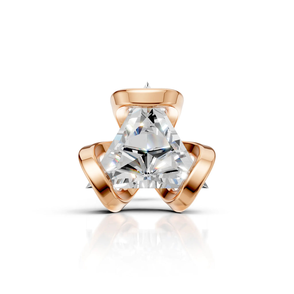 0.50 CT Triangle Cut Wrapped Stud (1 PC)