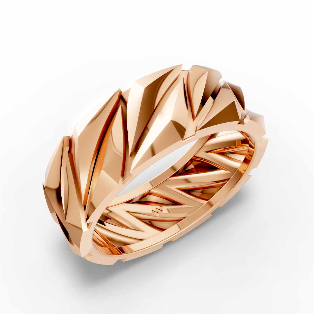 Bold Textured Band Ring