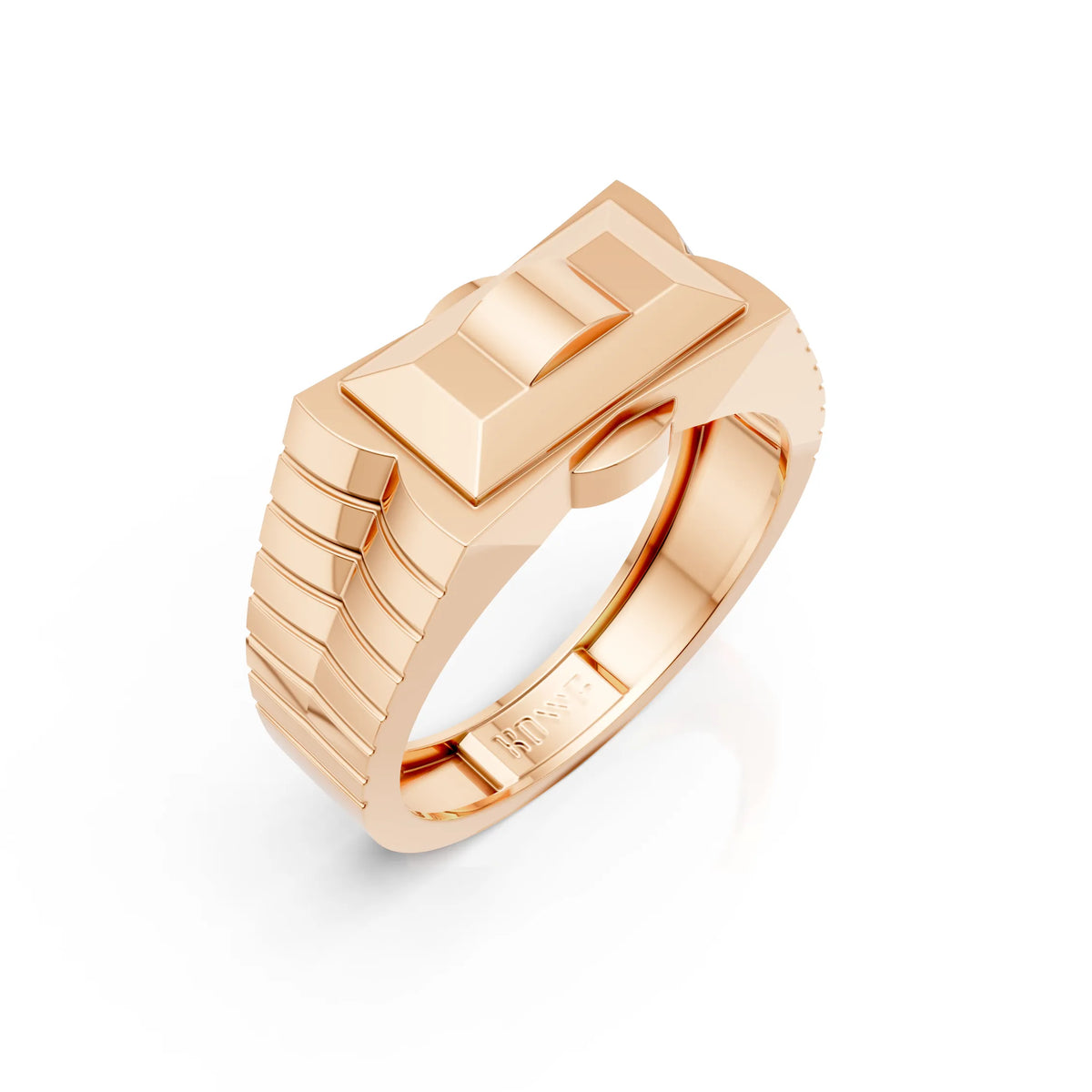 Architectural Gold Signet Ring