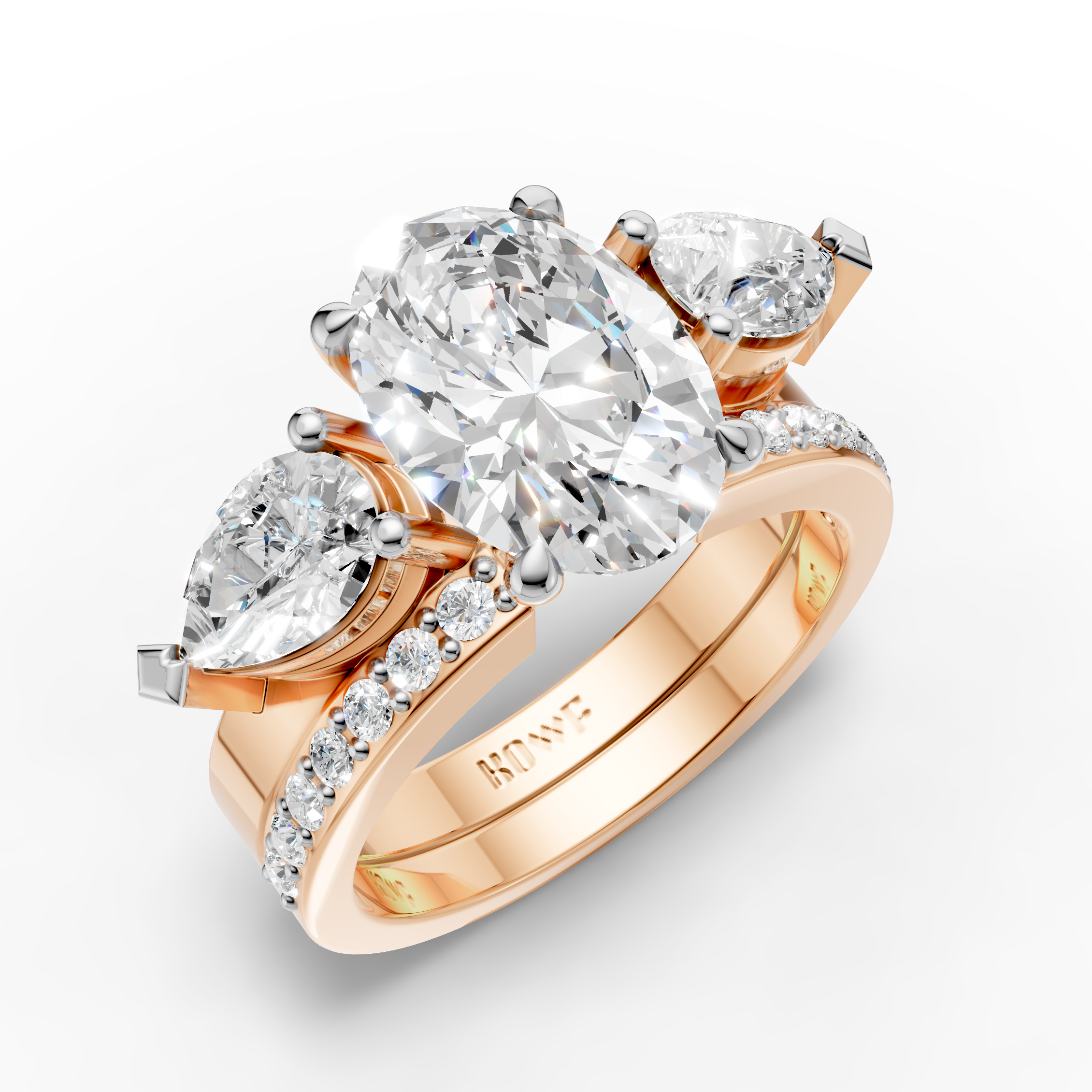 Oval & Pear Diamond 2-in-1 Ring