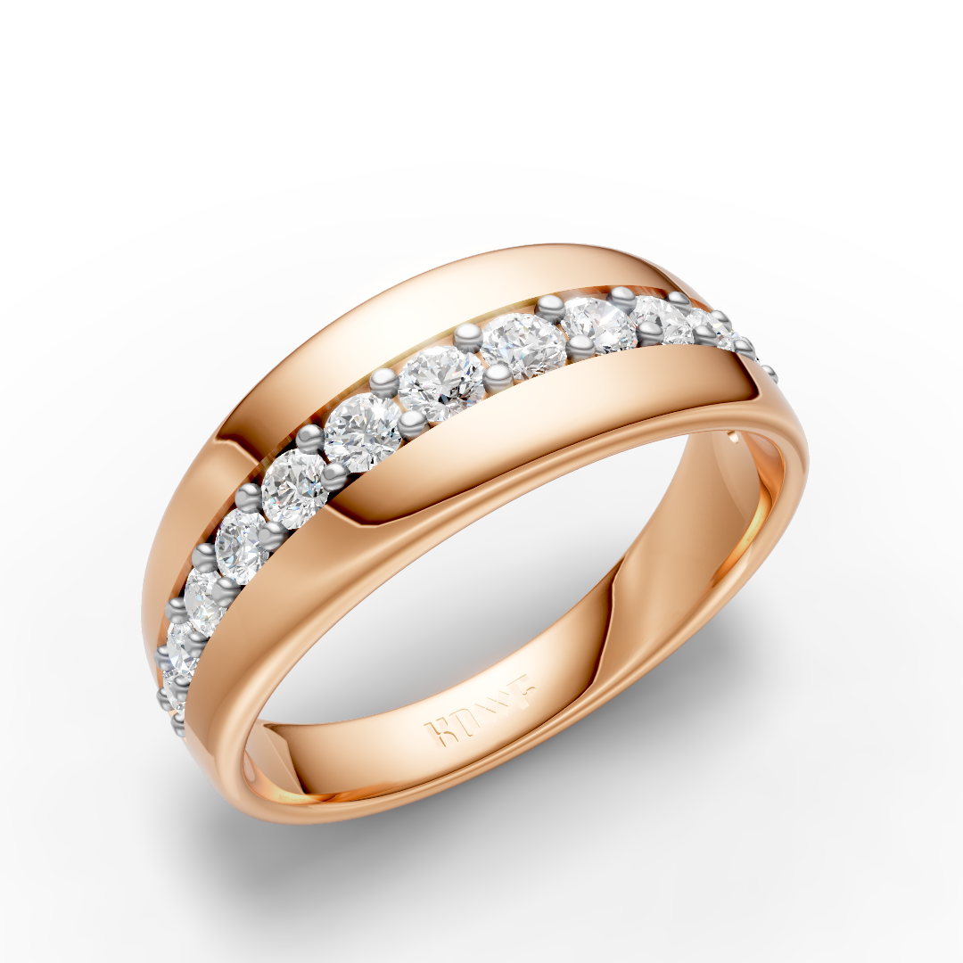 925 Sterling Silver Channel Set Moissanite Diamond Ring