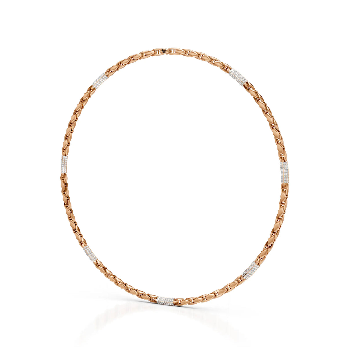 Diamond Station Chevron Link Chain